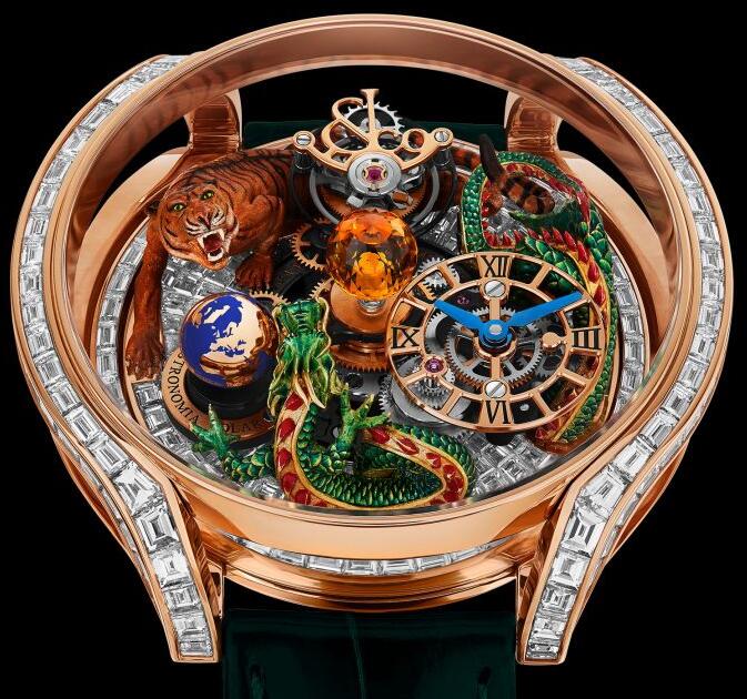 Jacob & Co. ASTRONOMIA SOLAR BAGUETTE DRAGON AND TIGER Watch Replica AS902.40.AA.UA.ABALA Jacob and Co Watch Price